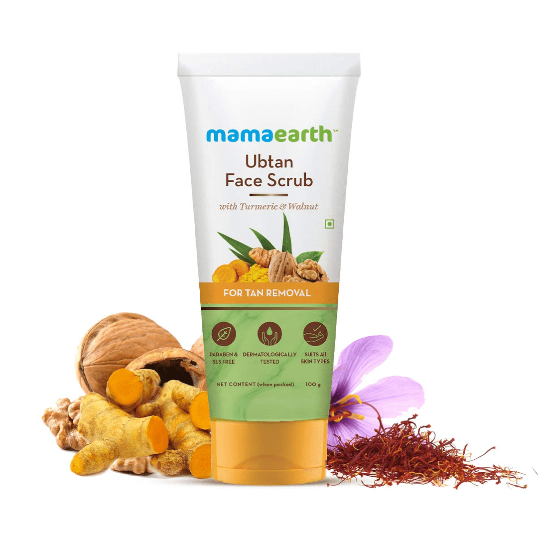 Ubtan Face Scrub with Turmeric and Walnut for Tan Removal